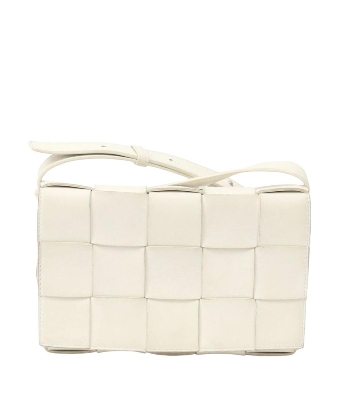 BOTTEGA VENETA Белая кожаная сумка через плечо, фото 1