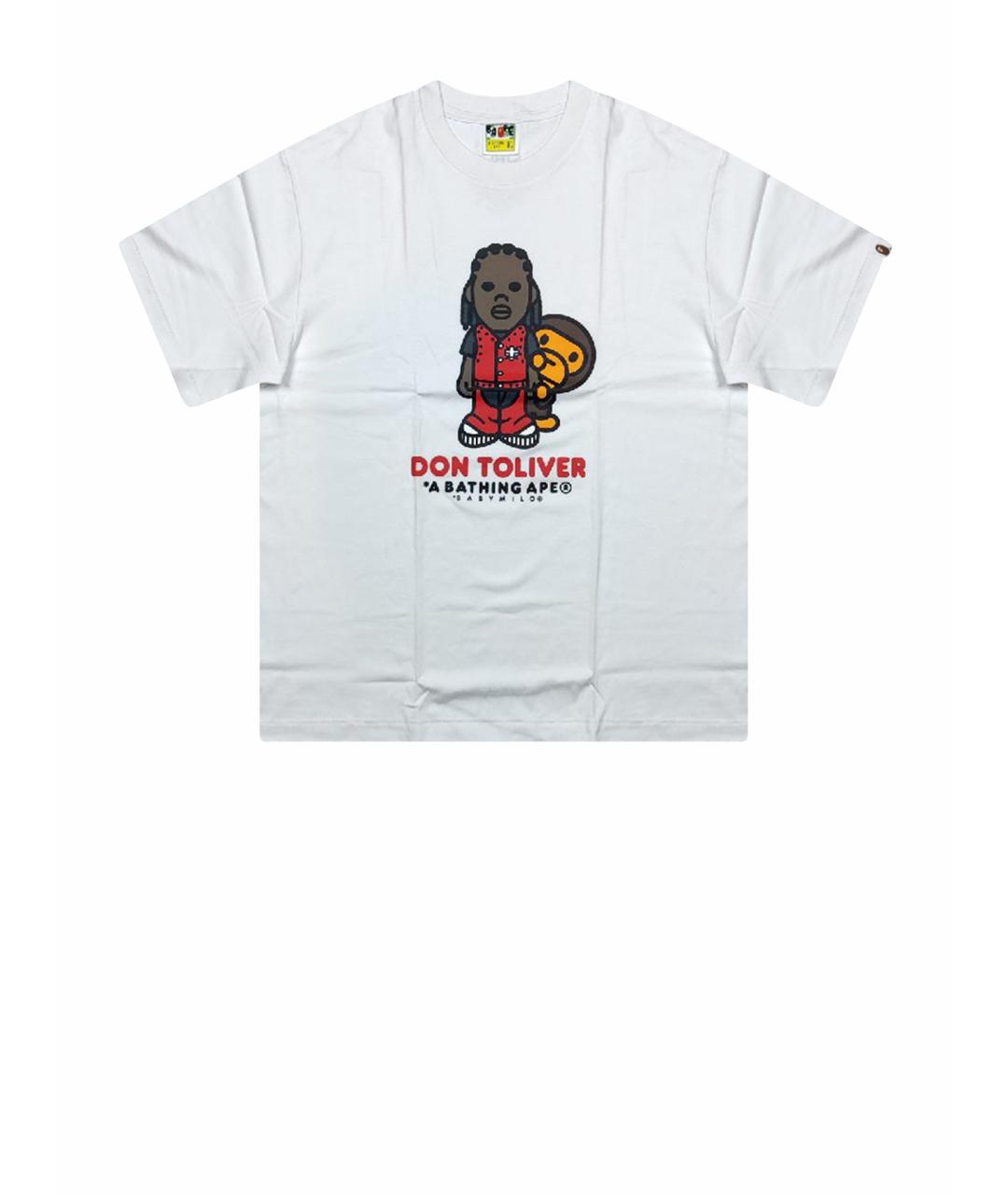 A BATHING APE Белая хлопковая футболка, фото 1
