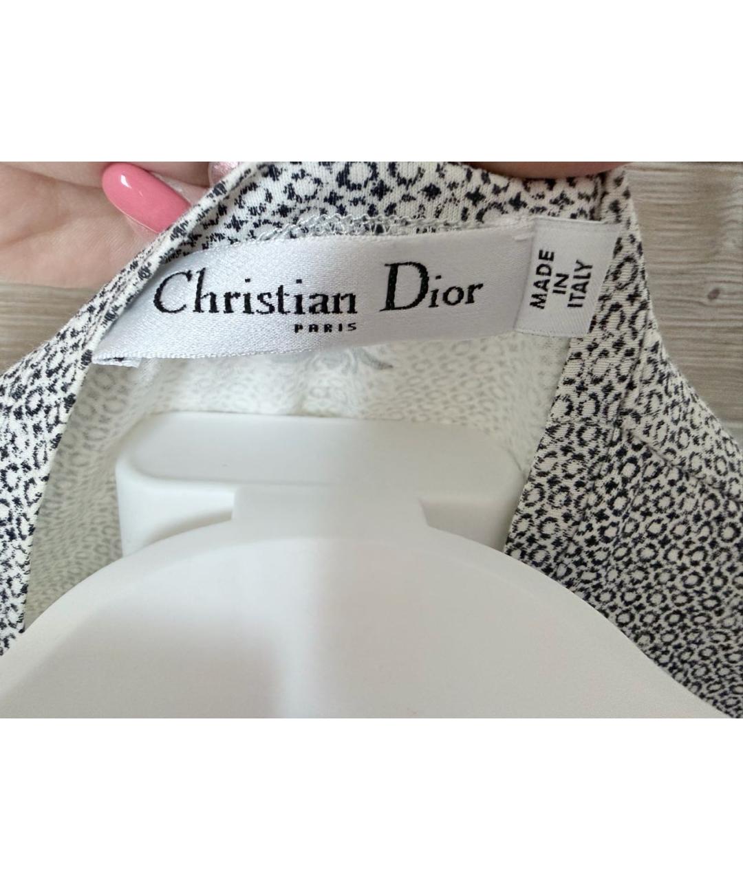 CHRISTIAN DIOR Серая хлопковая футболка, фото 5