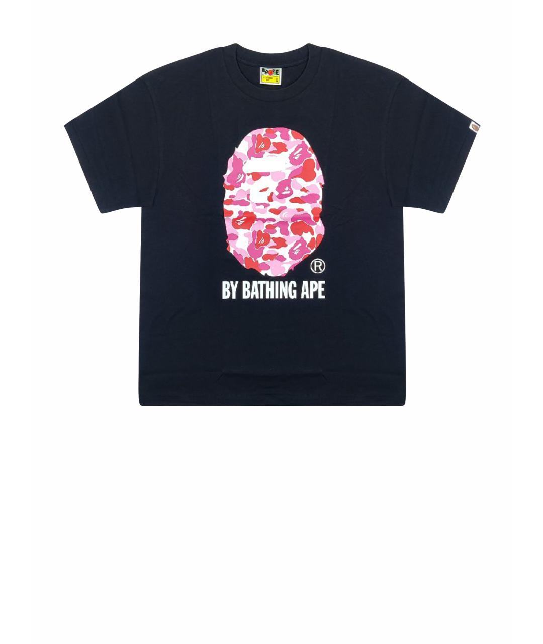 A BATHING APE Черная хлопковая футболка, фото 1