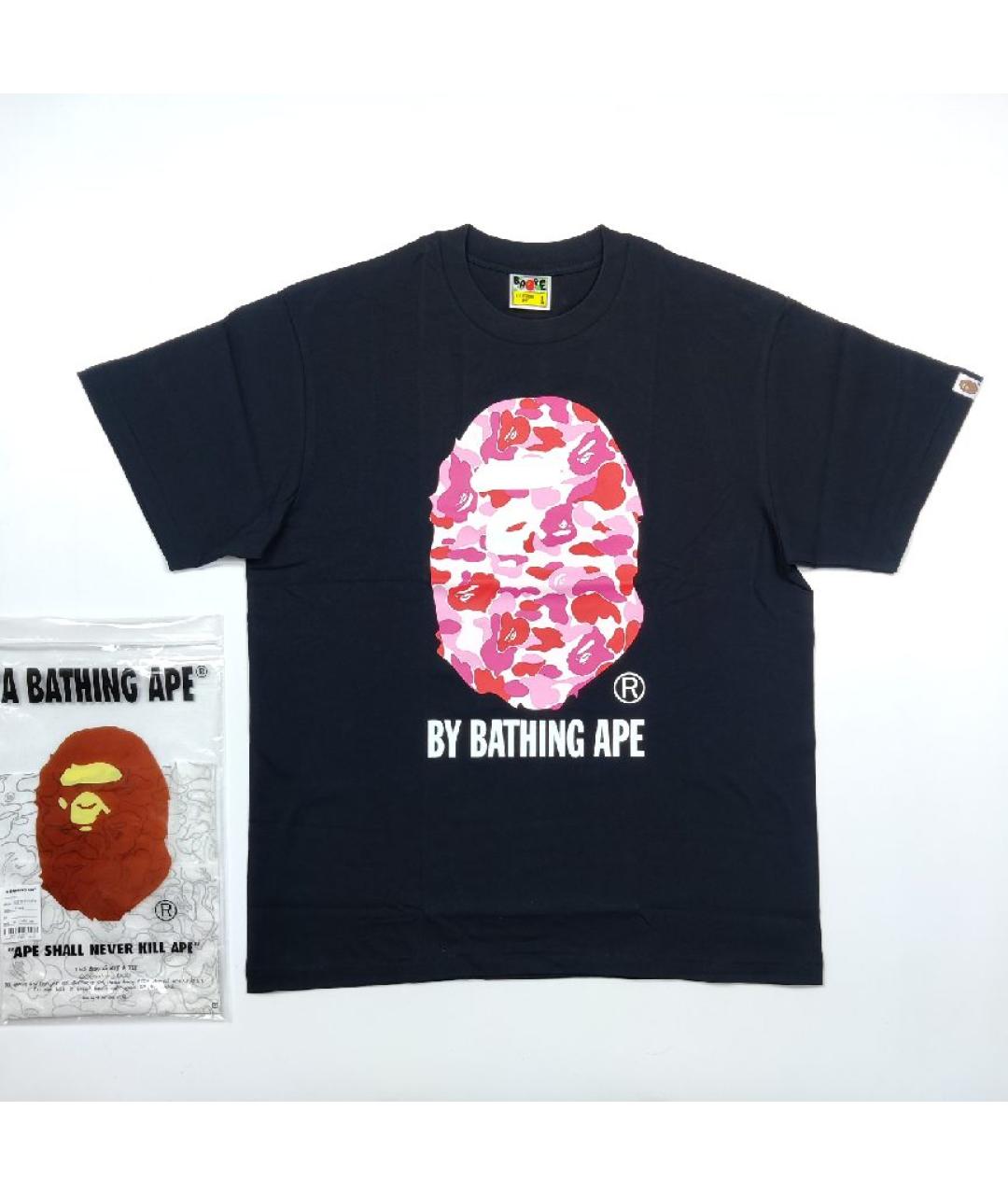 A BATHING APE Черная хлопковая футболка, фото 6