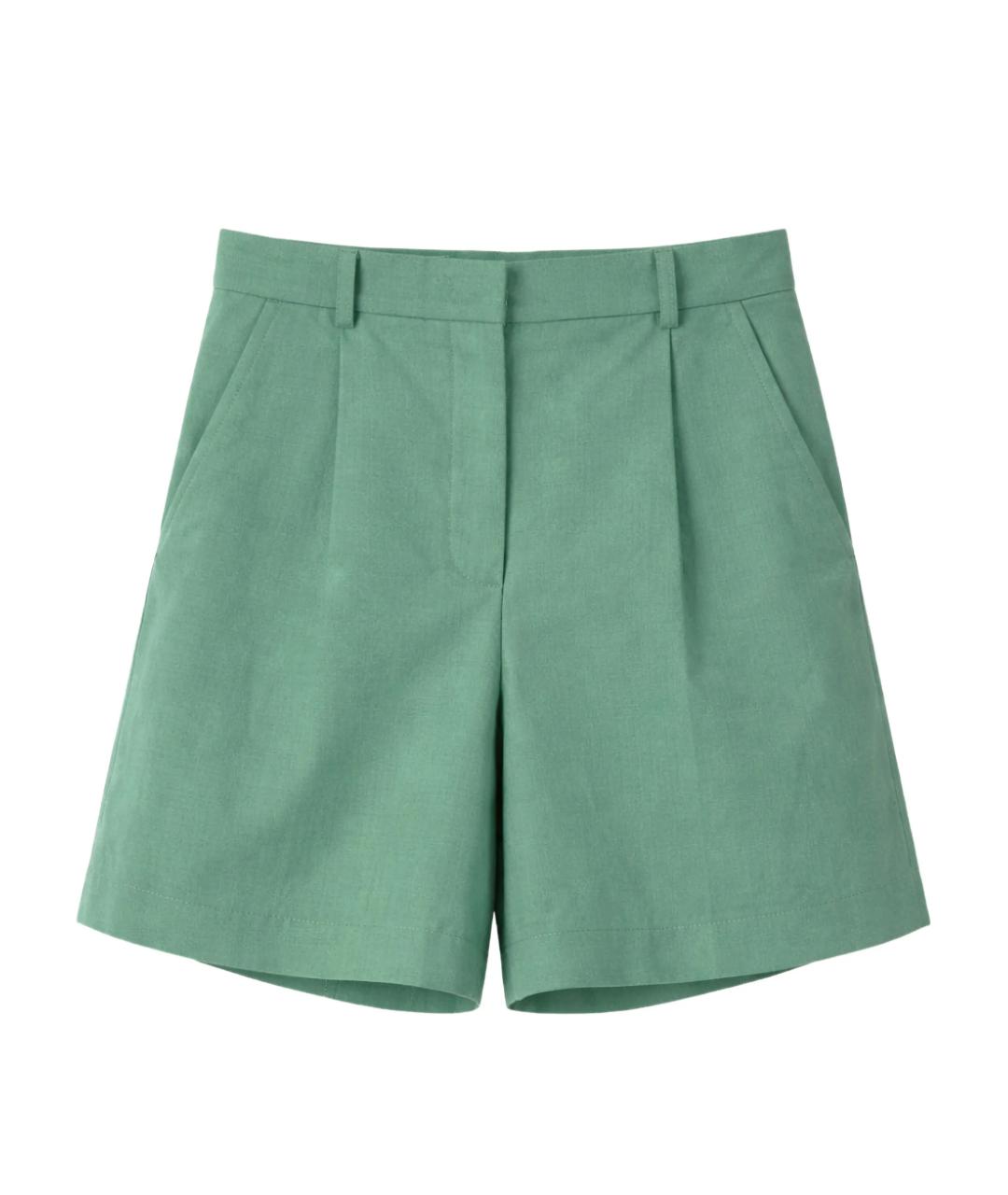 WEEKEND MAX MARA Зеленые хлопковые шорты, фото 1