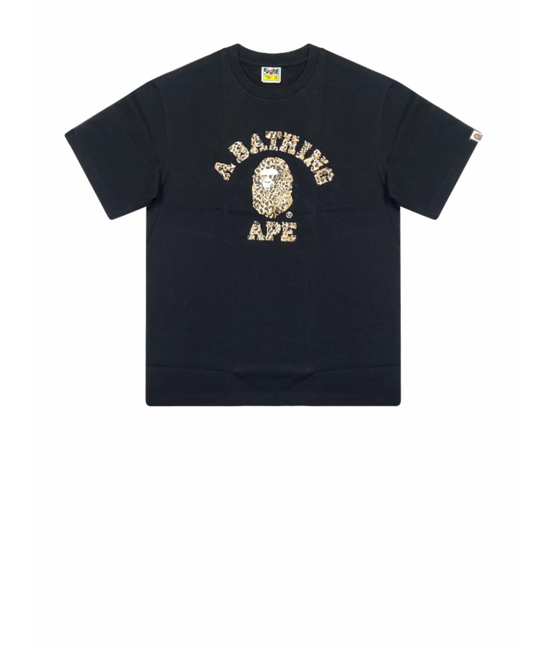A BATHING APE Черная хлопковая футболка, фото 1