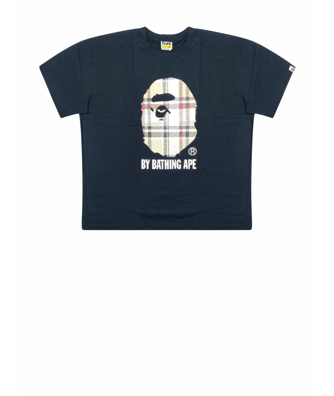 A BATHING APE Черная хлопковая футболка, фото 1