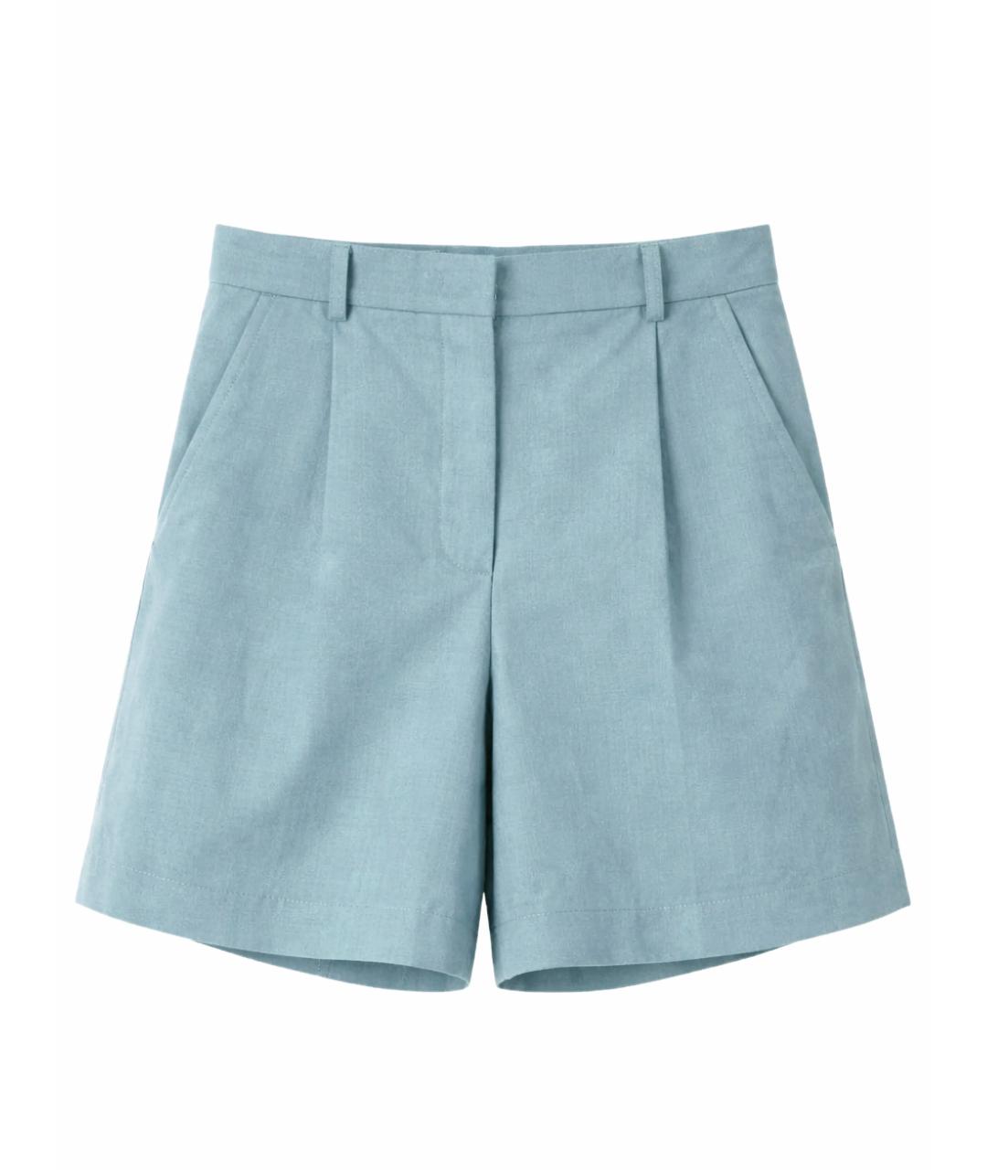 WEEKEND MAX MARA Голубые хлопковые шорты, фото 1