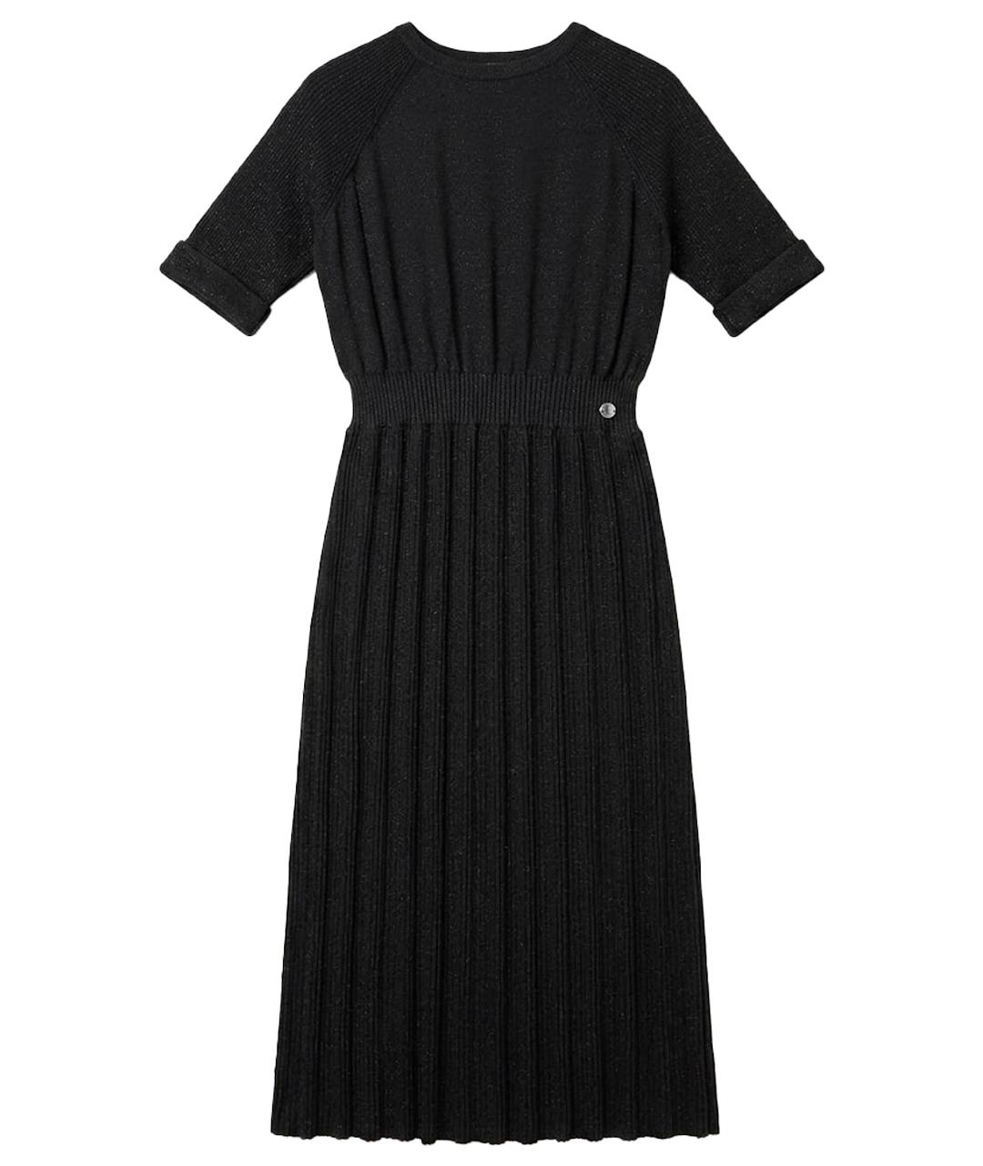 CHANEL Черное шерстяное вечернее платье, фото 1