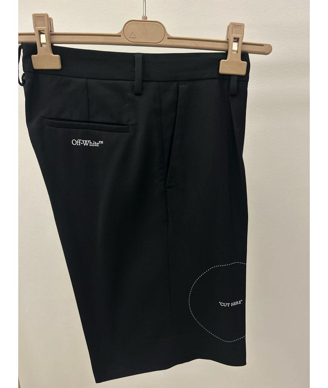 OFF-WHITE Черные вискозные шорты, фото 3