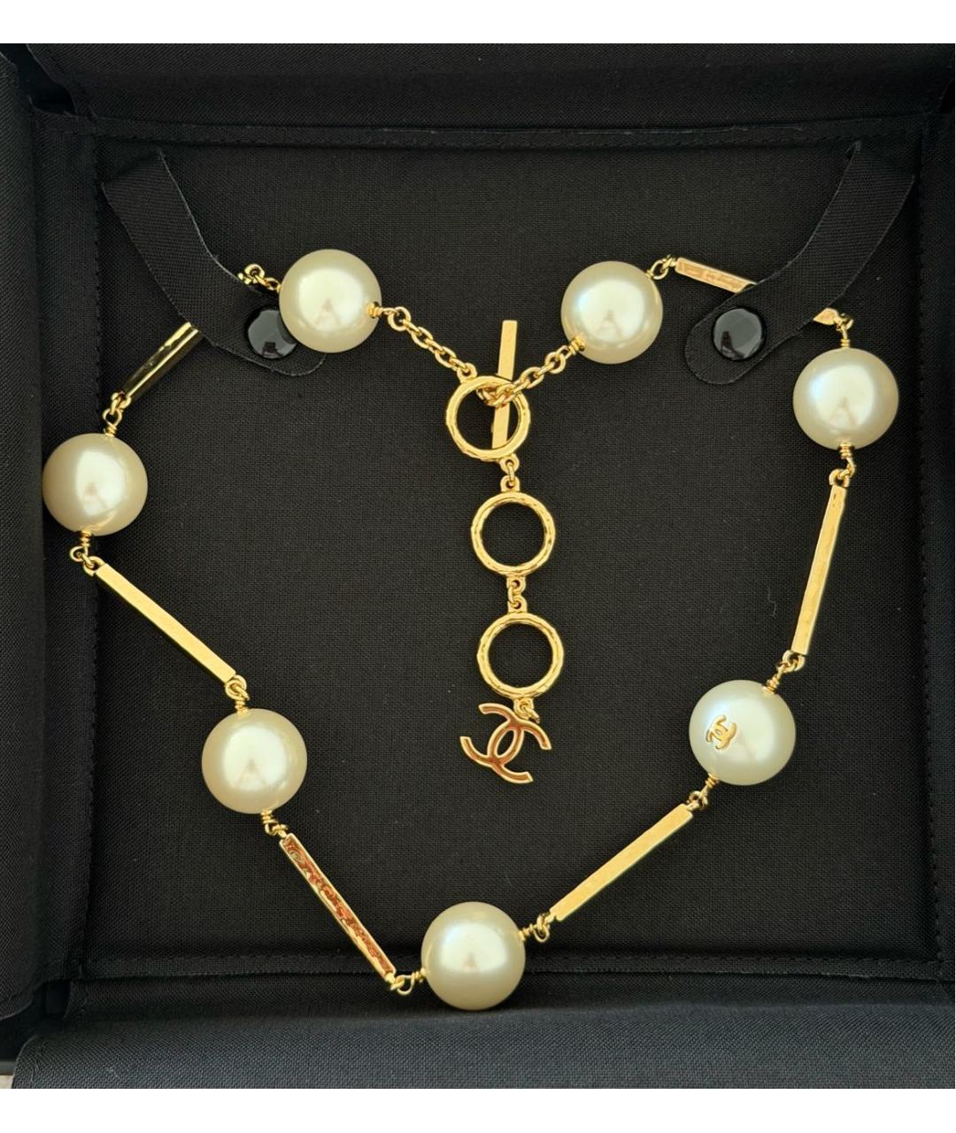 CHANEL Белая жемчужная подвеска, фото 3