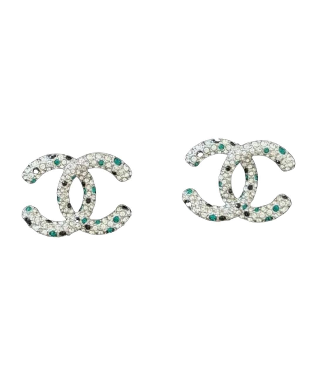 CHANEL Серебряные металлические серьги, фото 1