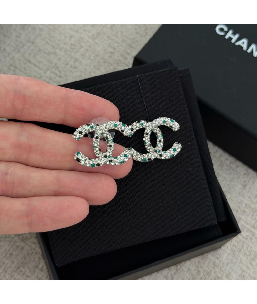 CHANEL Серебряные металлические серьги, фото 3