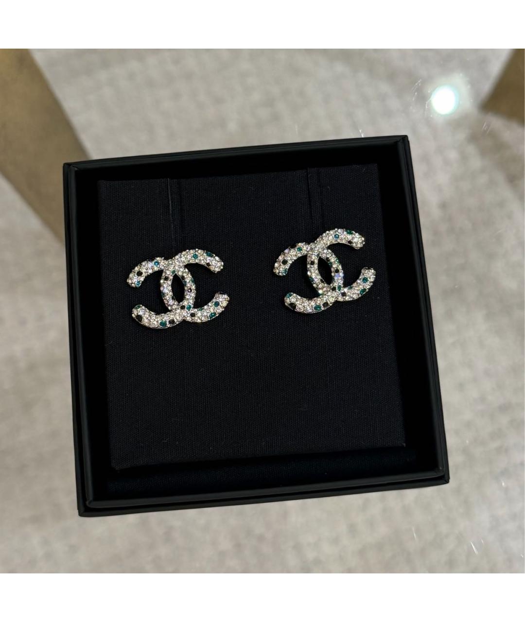 CHANEL Серебряные металлические серьги, фото 4