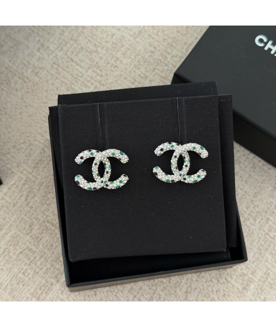 CHANEL Серебряные металлические серьги, фото 5