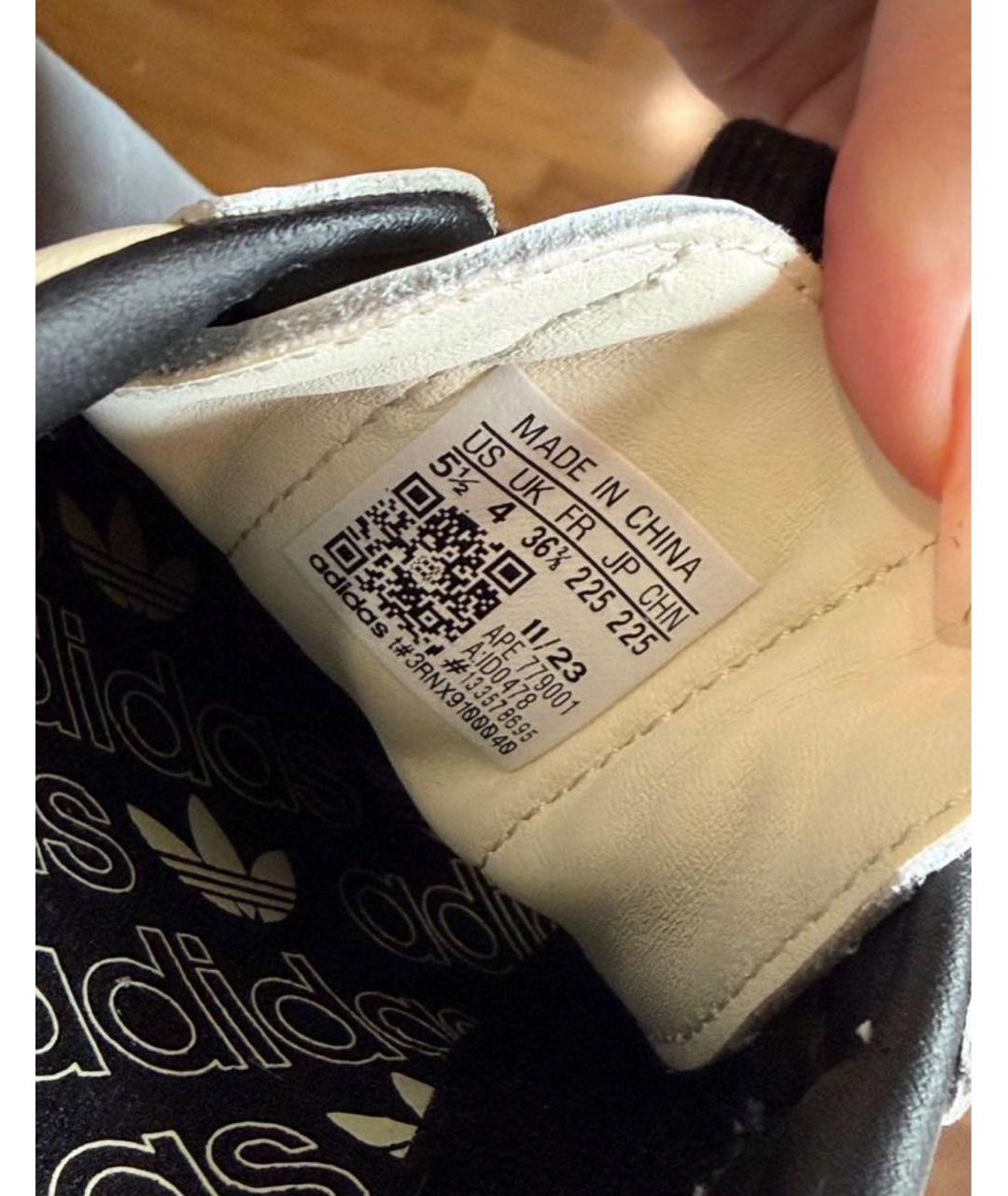 ADIDAS Бежевые кожаные кеды, фото 4