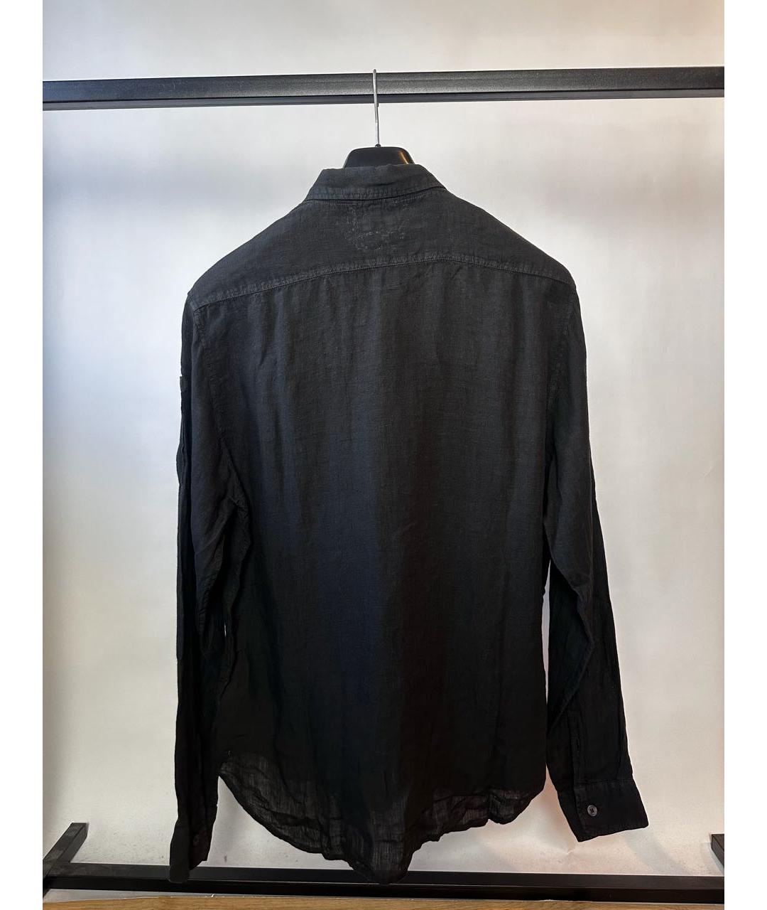 CP COMPANY Черная льняная кэжуал рубашка, фото 8