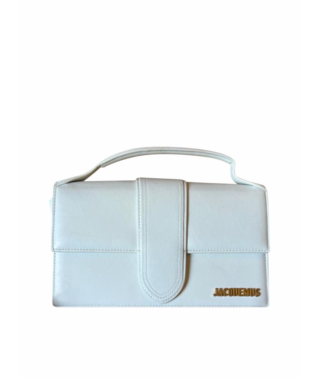 JACQUEMUS Белая кожаная сумка через плечо, фото 1