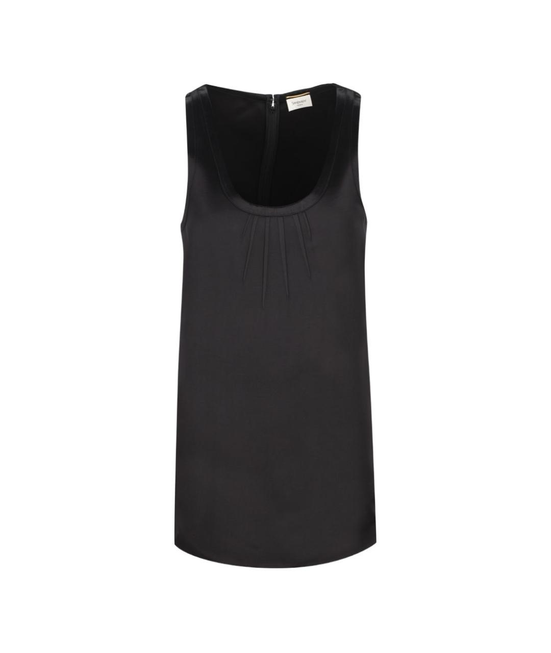 SAINT LAURENT Черное вискозное повседневное платье, фото 1