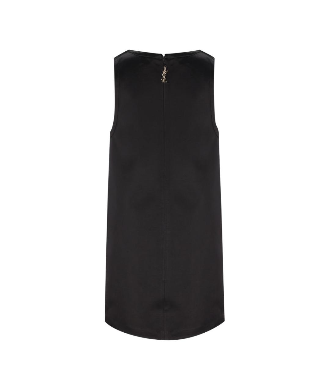 SAINT LAURENT Черное вискозное повседневное платье, фото 3