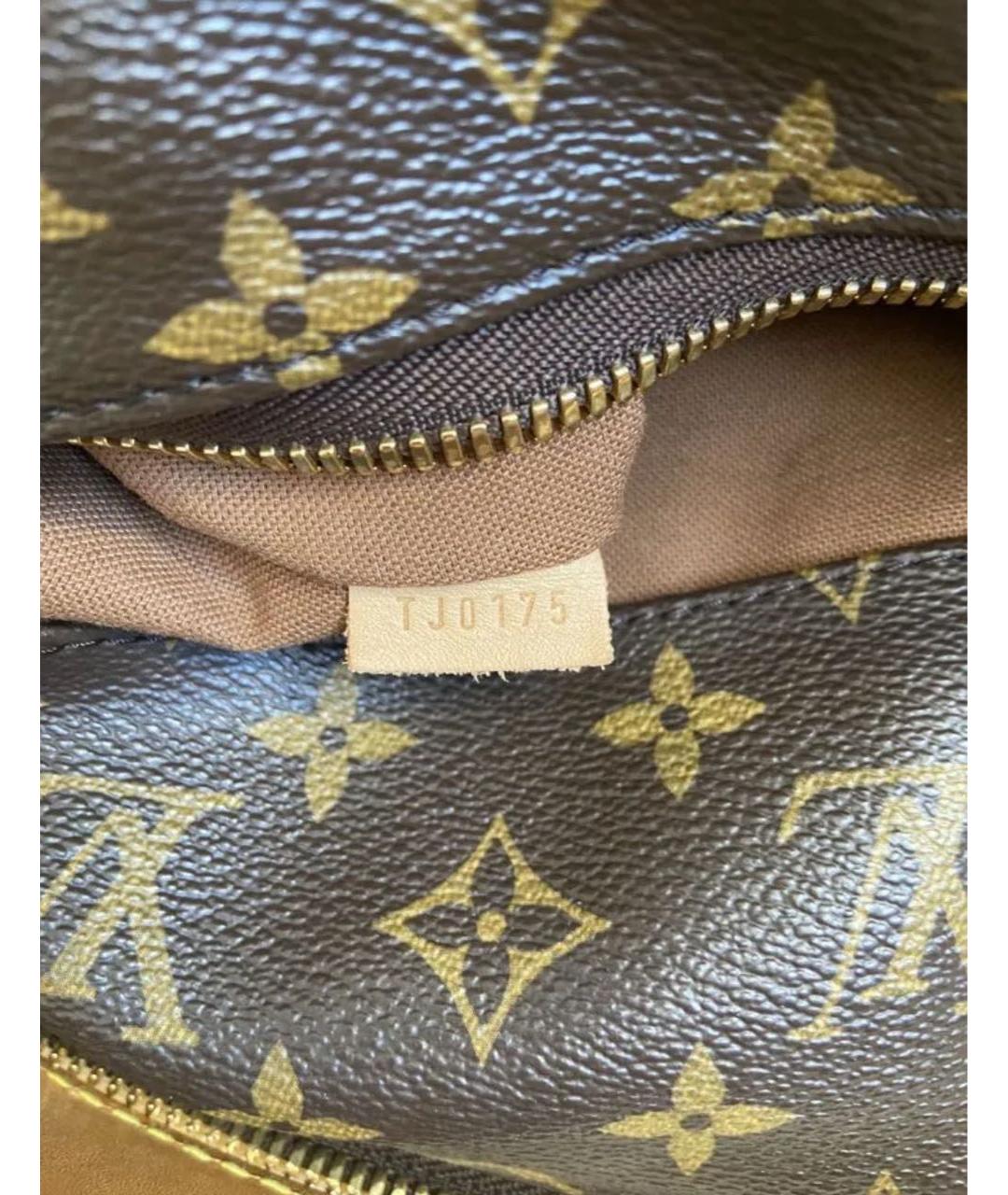 LOUIS VUITTON Коричневая кожаная сумка через плечо, фото 6