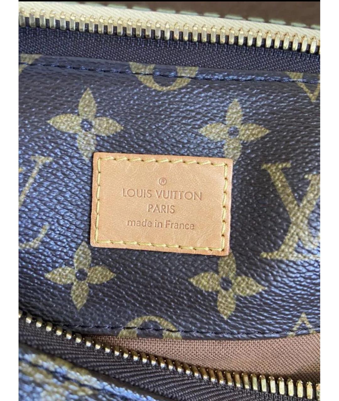 LOUIS VUITTON Коричневая кожаная сумка через плечо, фото 5