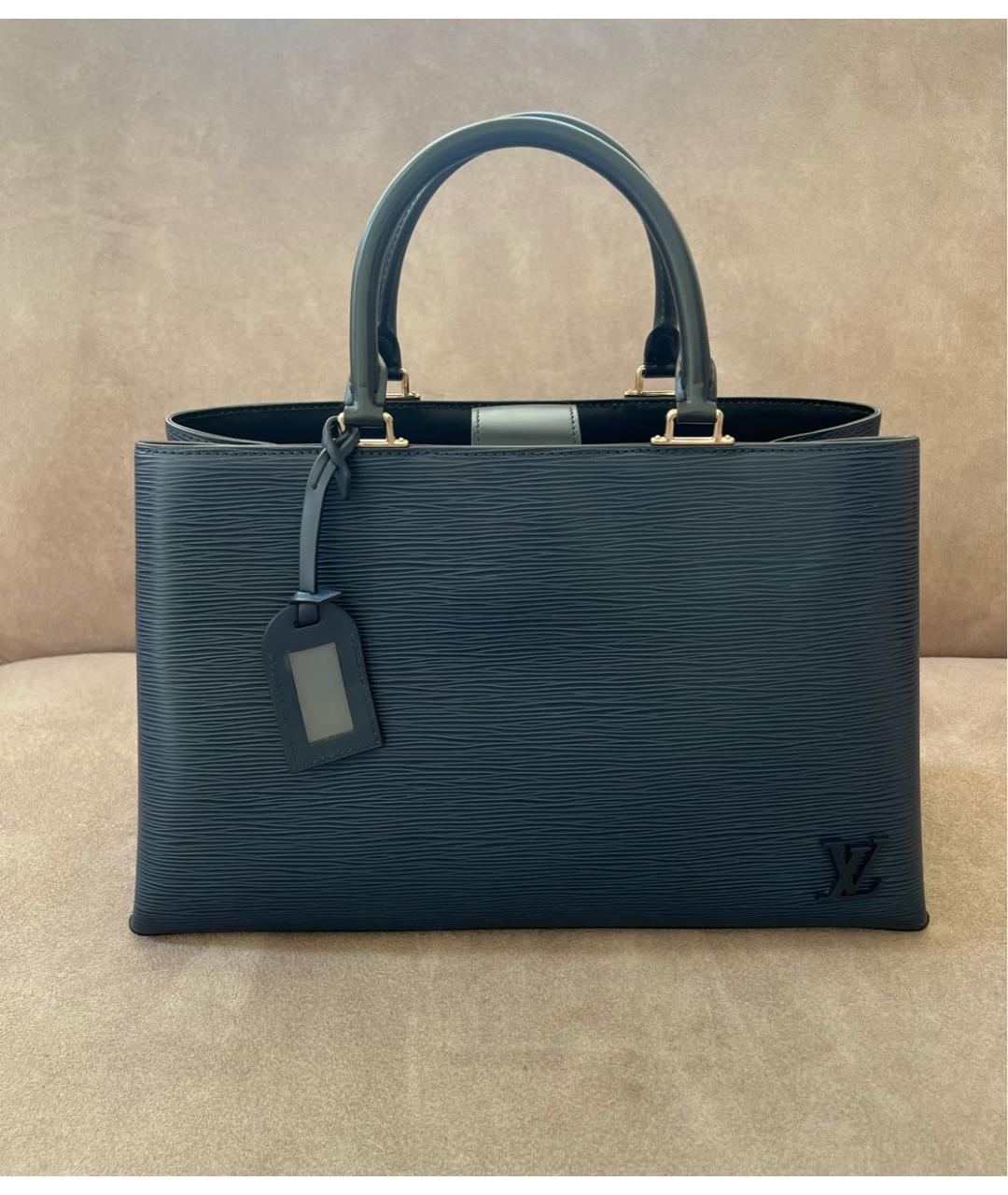 LOUIS VUITTON Темно-синяя кожаная сумка через плечо, фото 8