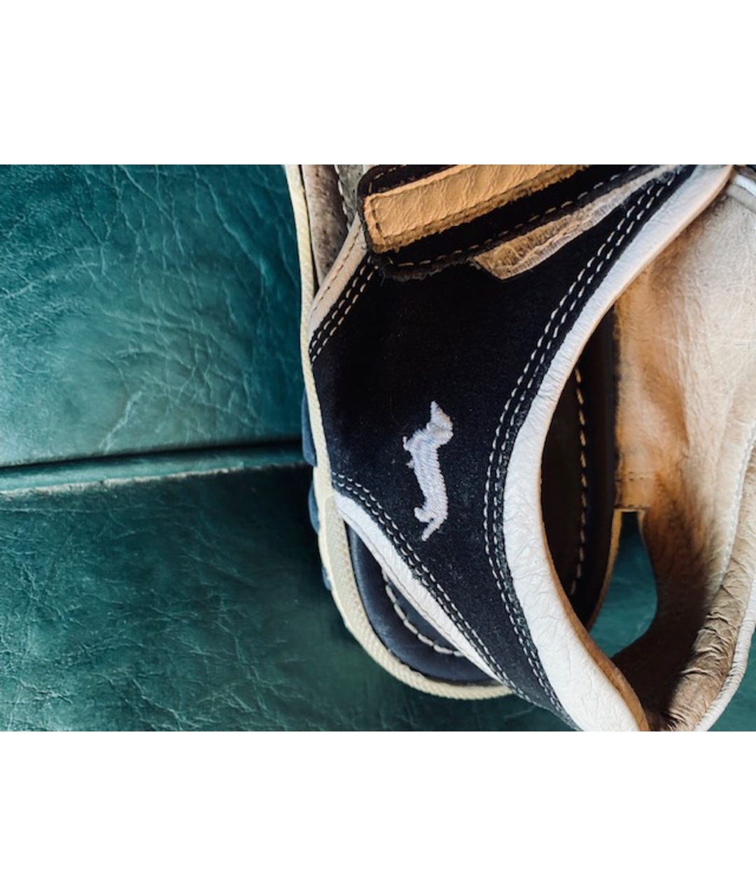 HARMONT & BLAINE JUNIOR Синие кожаные сандалии и шлепанцы, фото 4