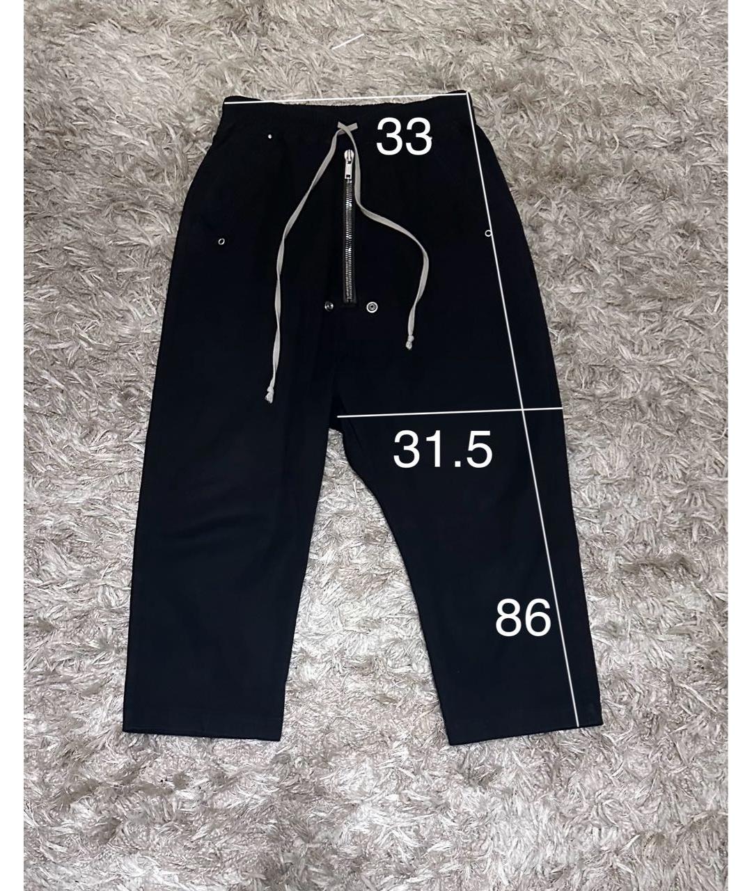 RICK OWENS Черные хлопковые классические брюки, фото 6