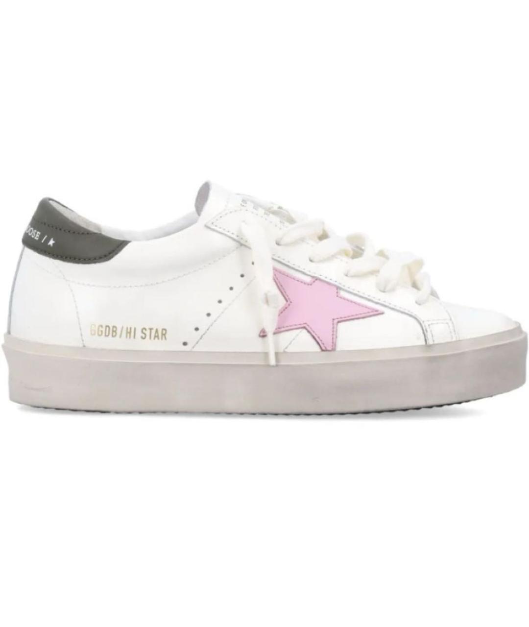 GOLDEN GOOSE Белые кожаные кеды, фото 1