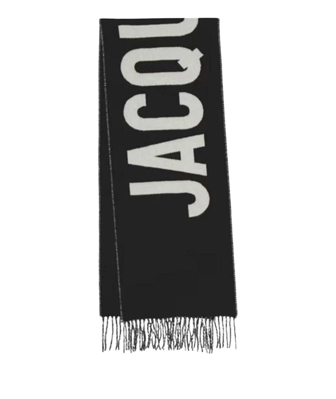 JACQUEMUS Черный шерстяной шарф, фото 1