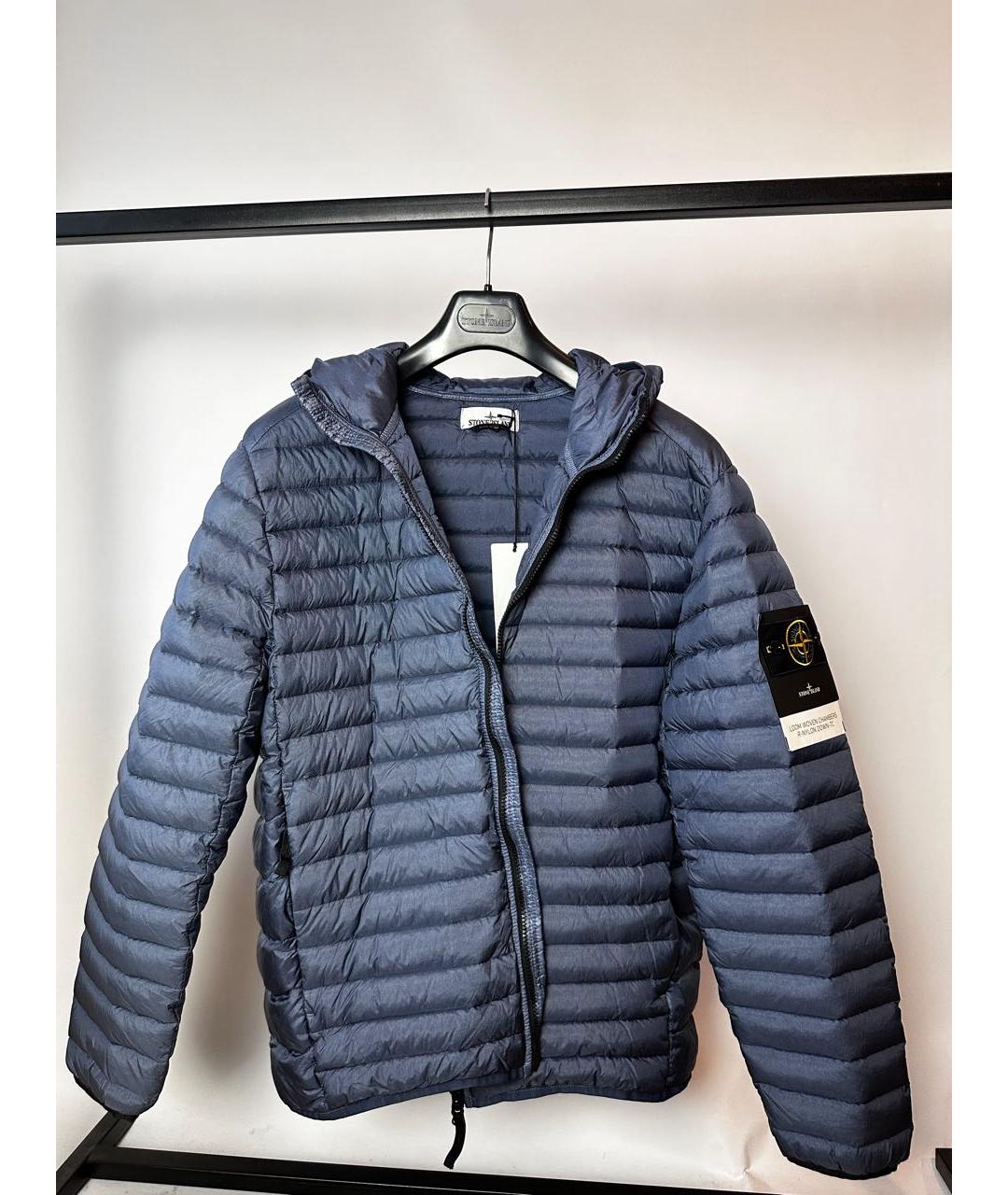 STONE ISLAND Синий полиамидовый пуховик, фото 4