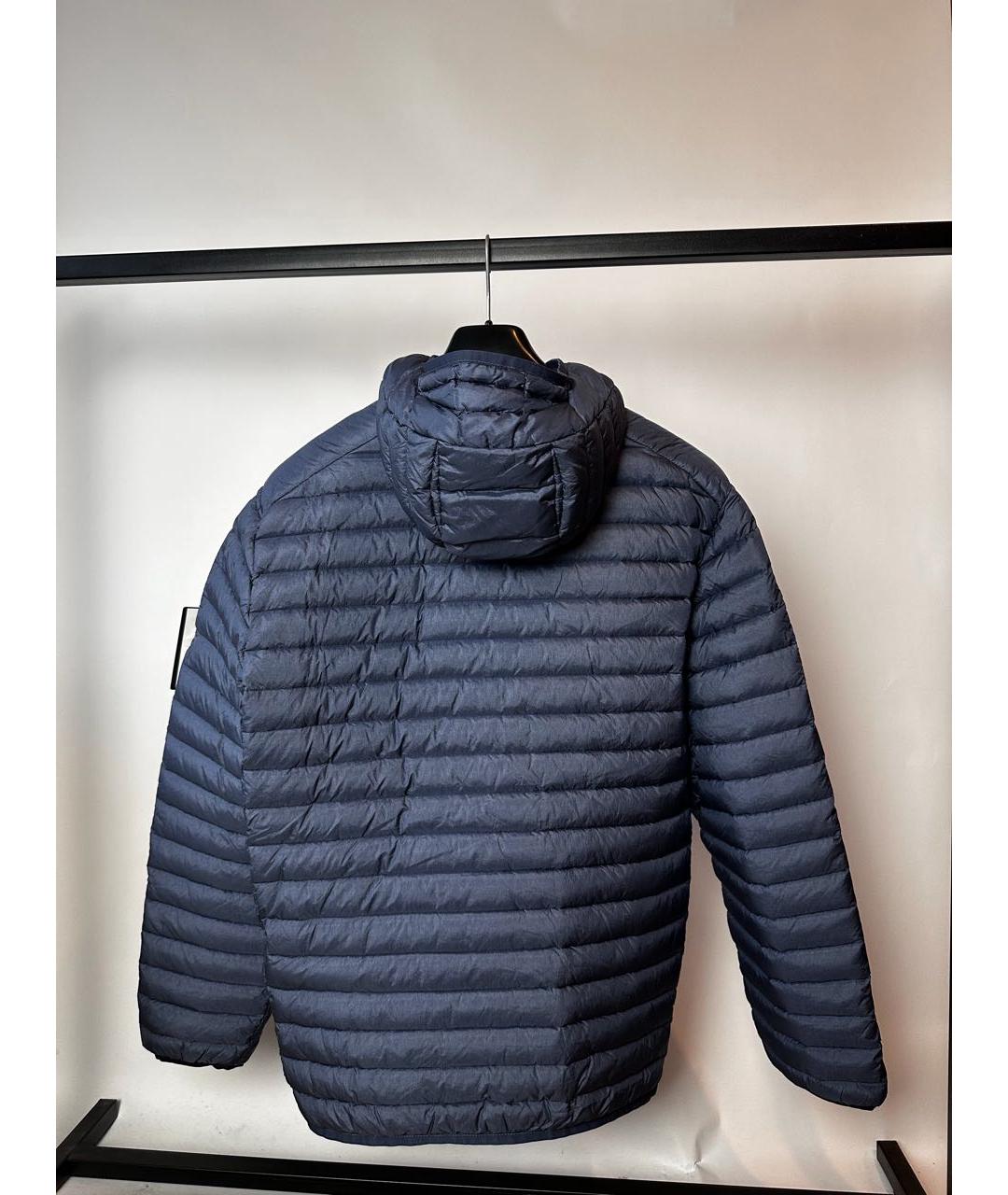 STONE ISLAND Синий полиамидовый пуховик, фото 2