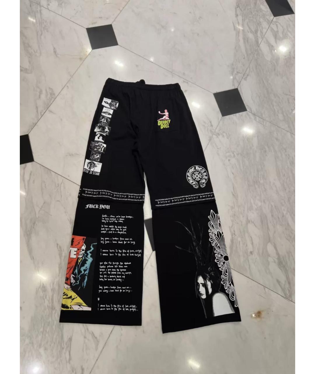 CHROME HEARTS Черные повседневные брюки, фото 2