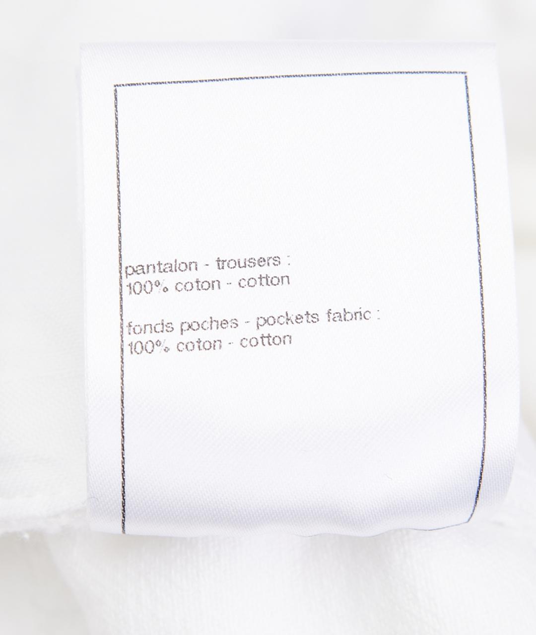 CHANEL Белые хлопковые прямые джинсы, фото 7