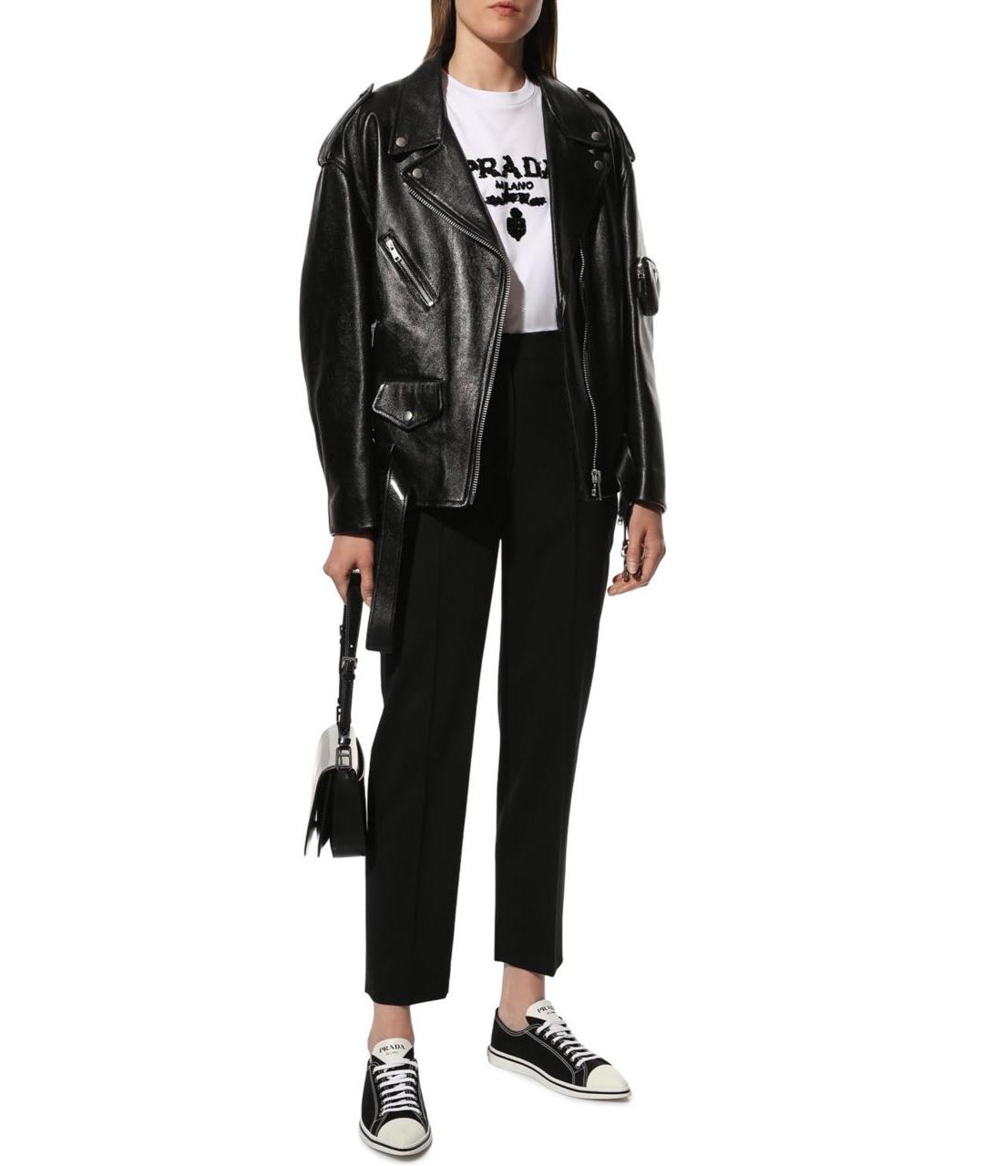 PRADA Черные текстильные кеды, фото 7