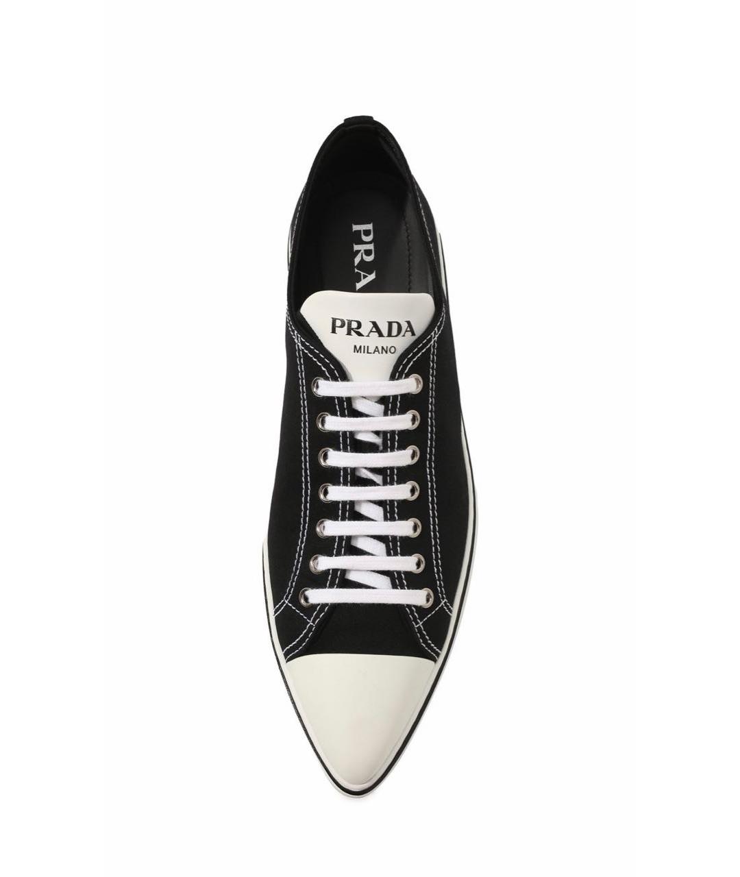 PRADA Черные текстильные кеды, фото 5
