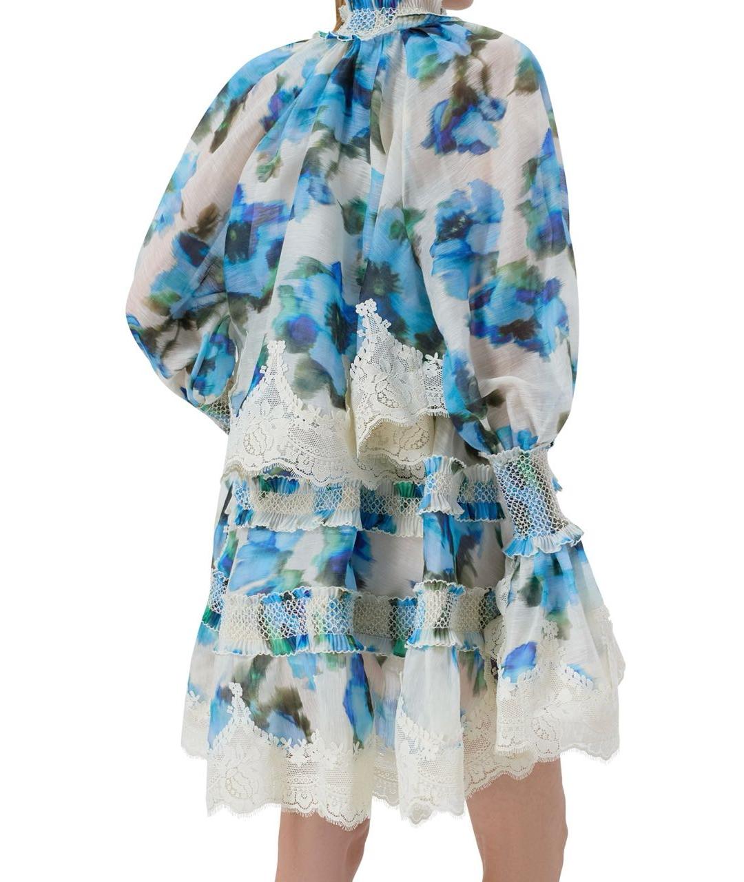 ZIMMERMANN Мульти льняное коктейльное платье, фото 2