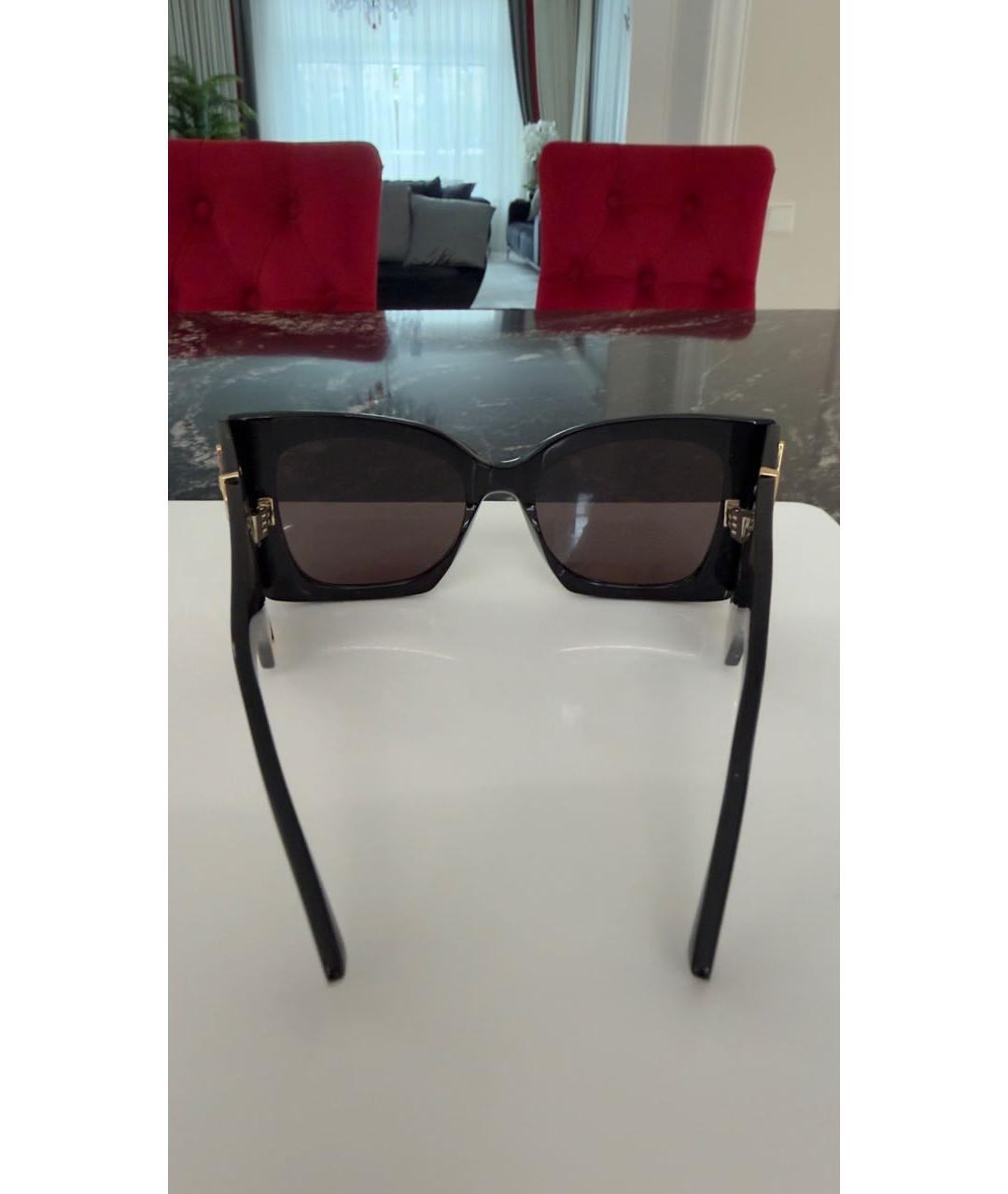 SAINT LAURENT Черные пластиковые солнцезащитные очки, фото 5
