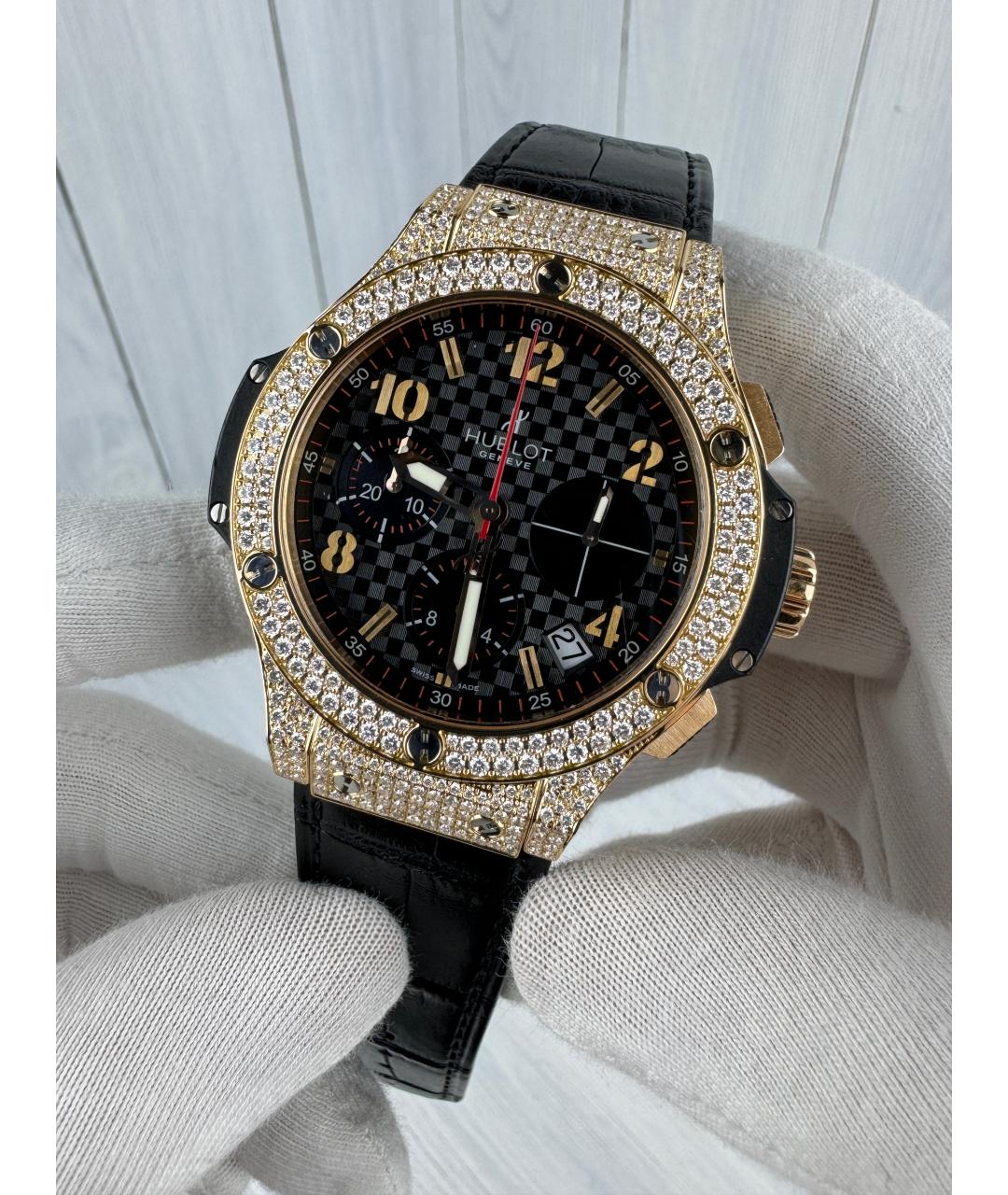 HUBLOT Черные часы из розового золота, фото 2