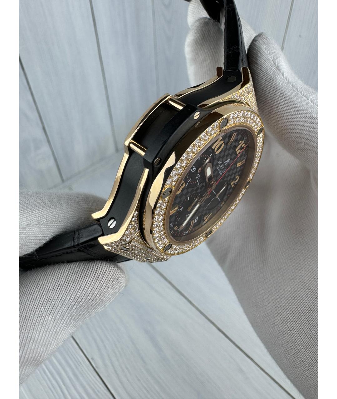 HUBLOT Черные часы из розового золота, фото 5