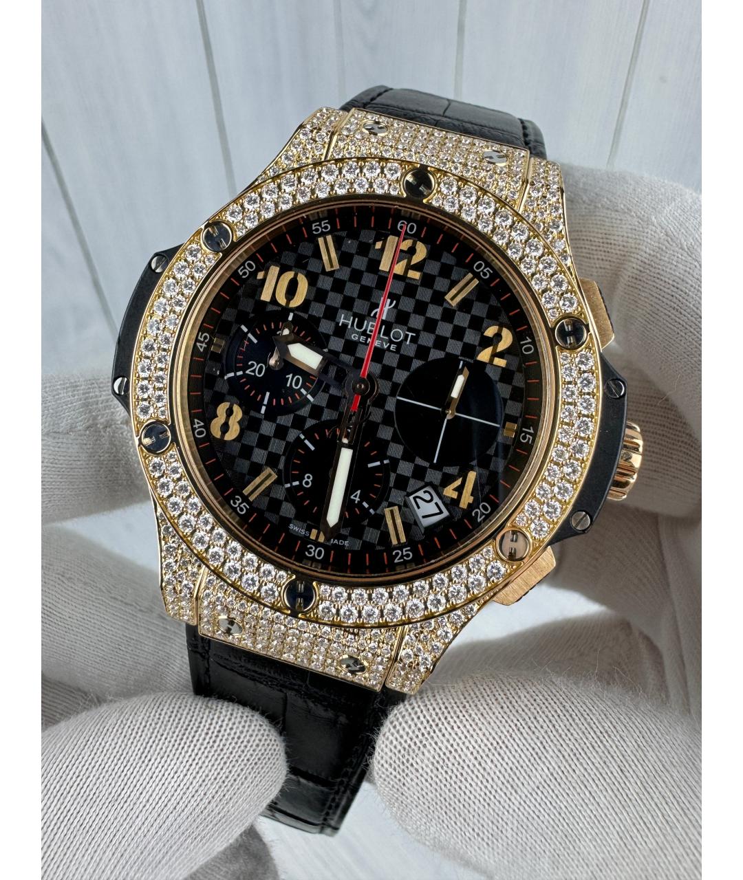 HUBLOT Черные часы из розового золота, фото 3