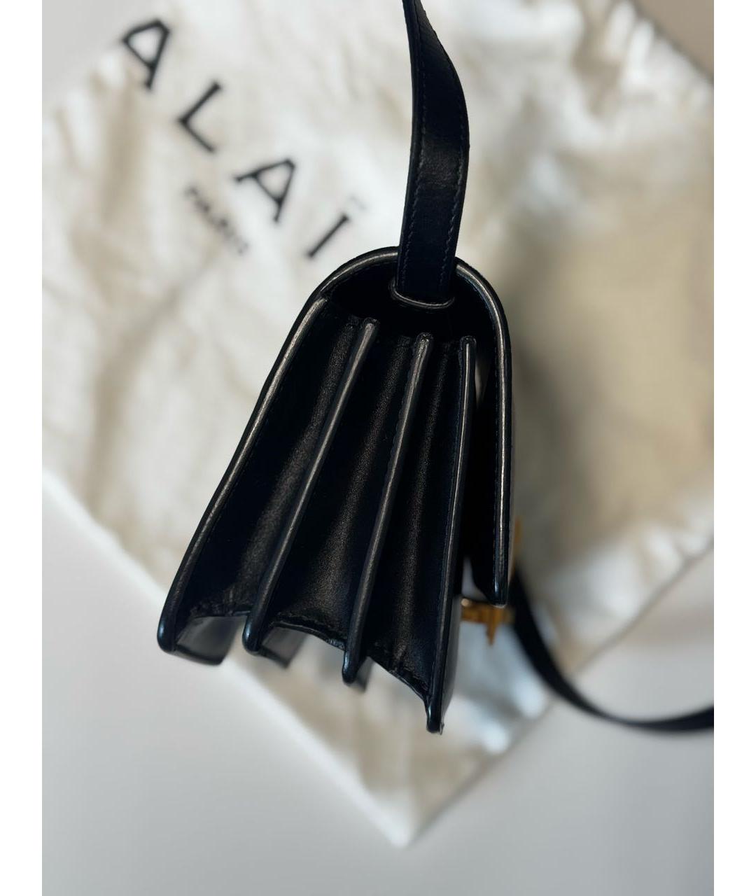 ALAIA Черная кожаная сумка через плечо, фото 2