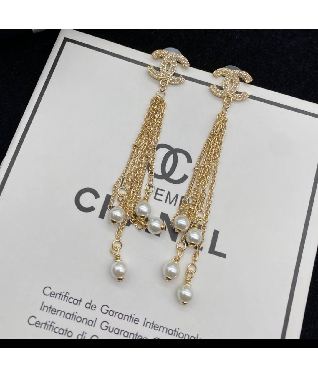 CHANEL Золотые серьги, фото 3