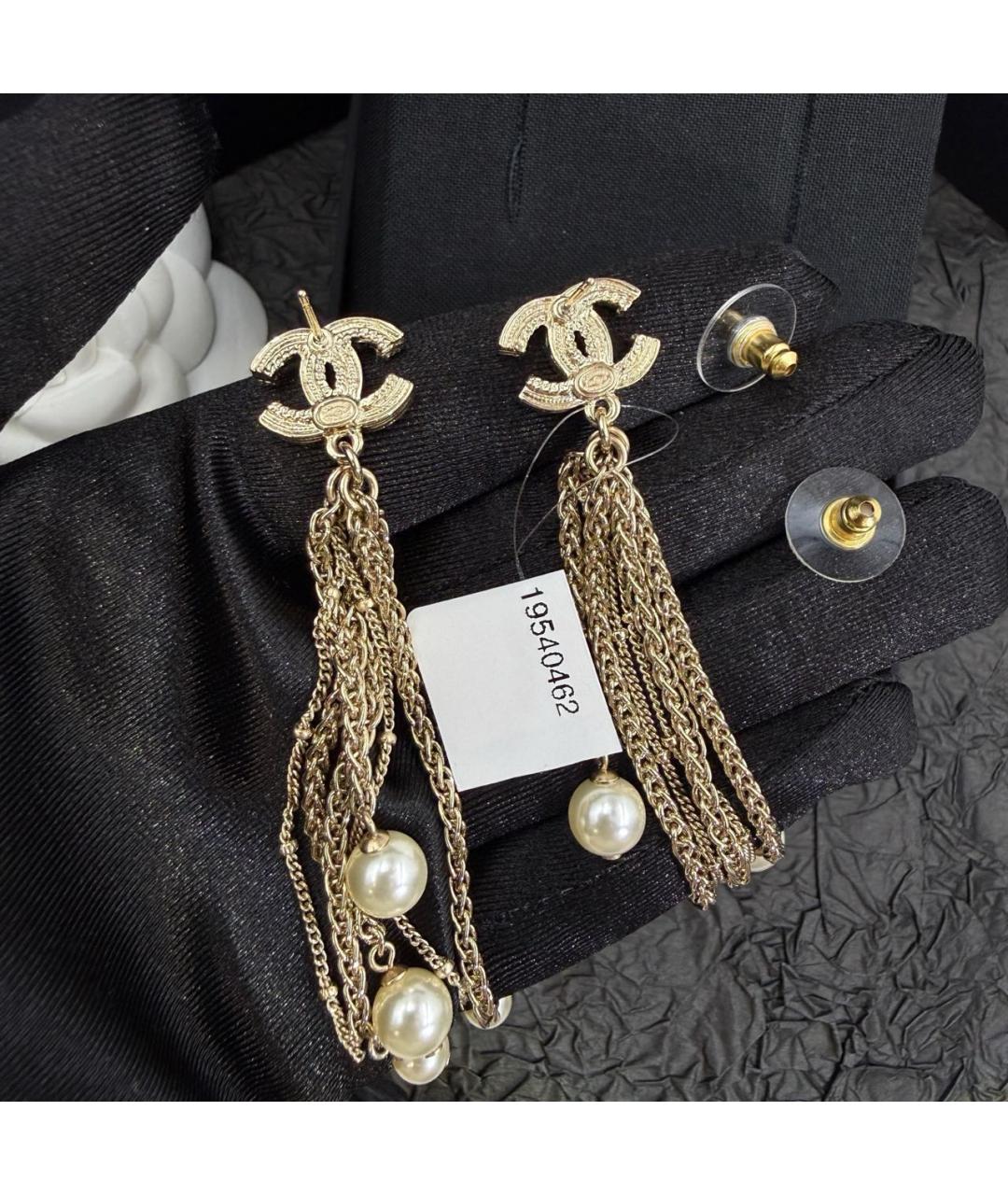 CHANEL Золотые серьги, фото 2