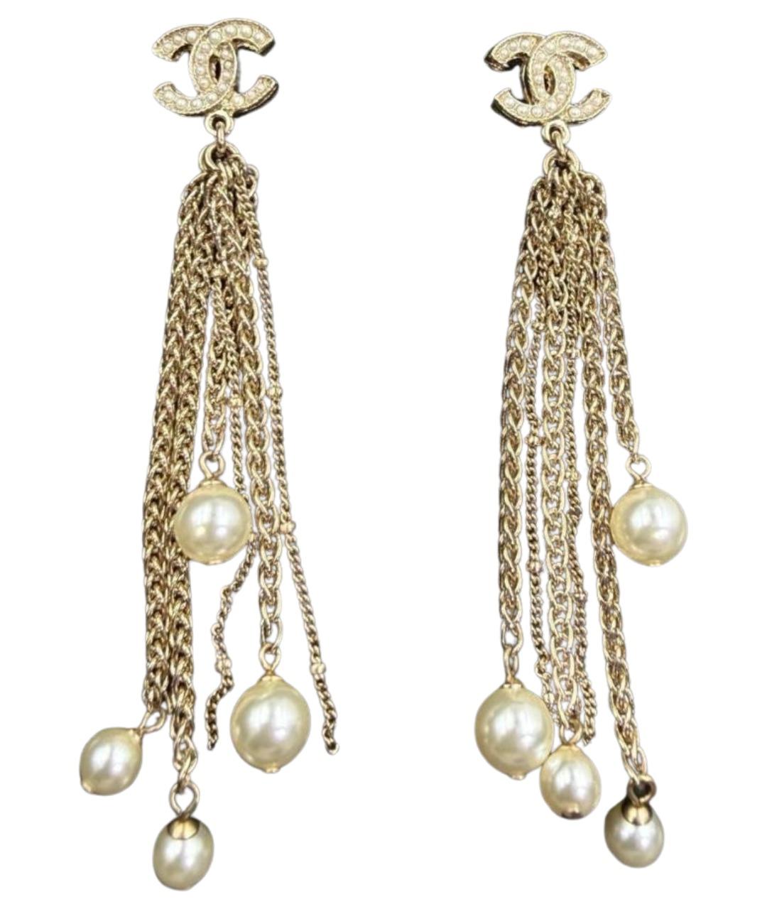 CHANEL Золотые серьги, фото 1