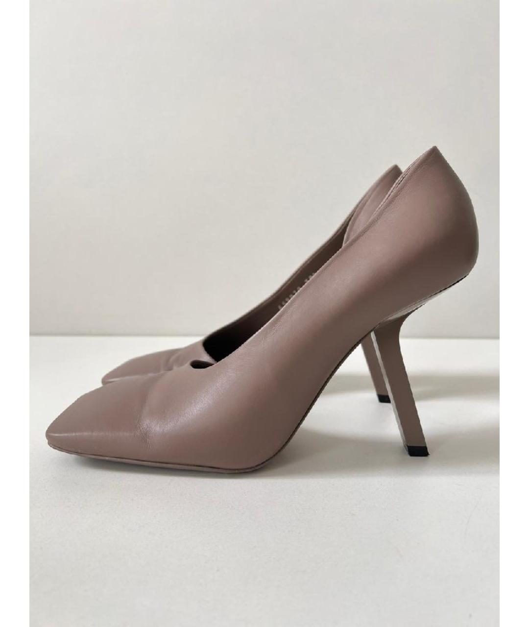 BALENCIAGA Бежевые кожаные туфли, фото 5
