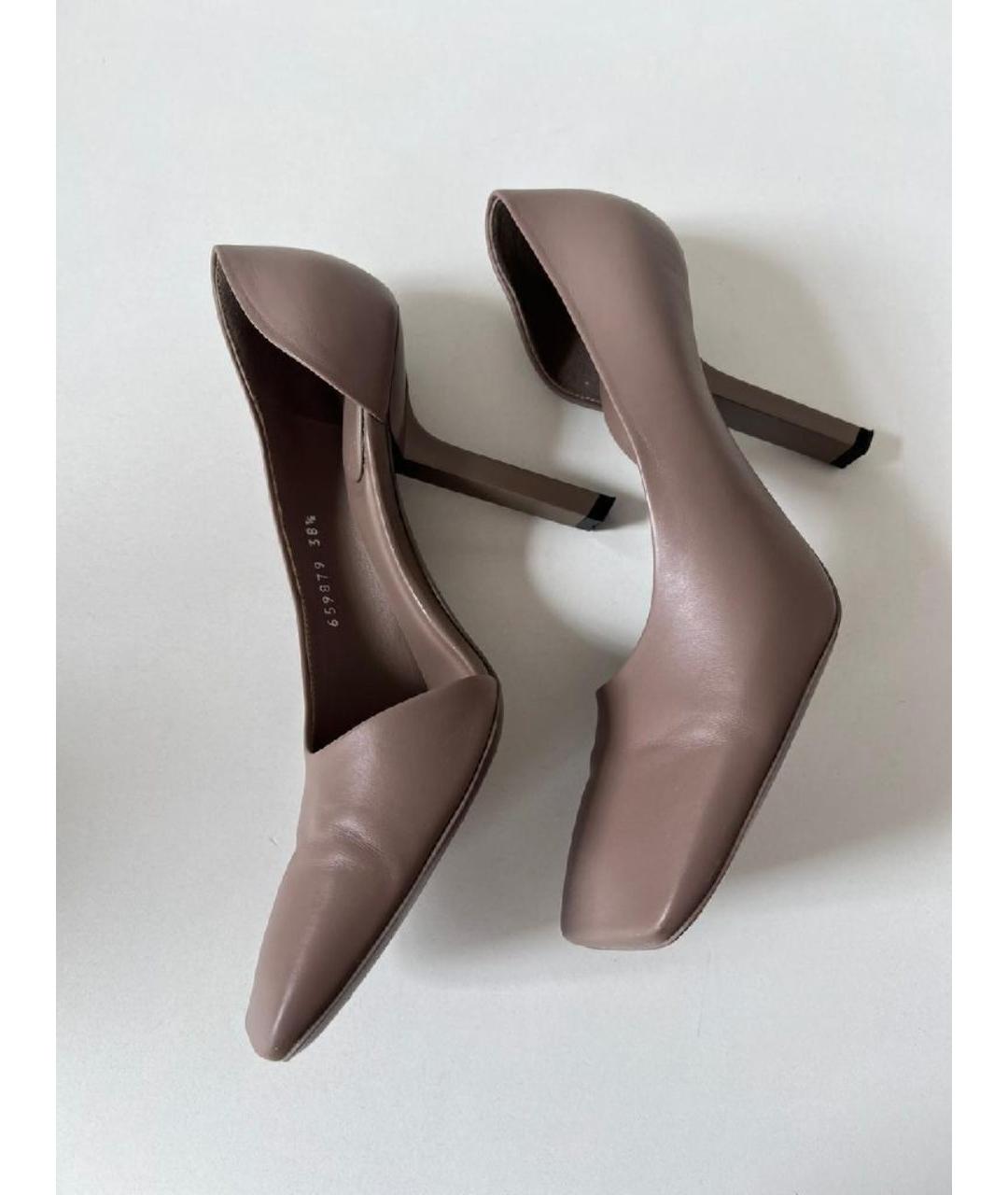 BALENCIAGA Бежевые кожаные туфли, фото 6
