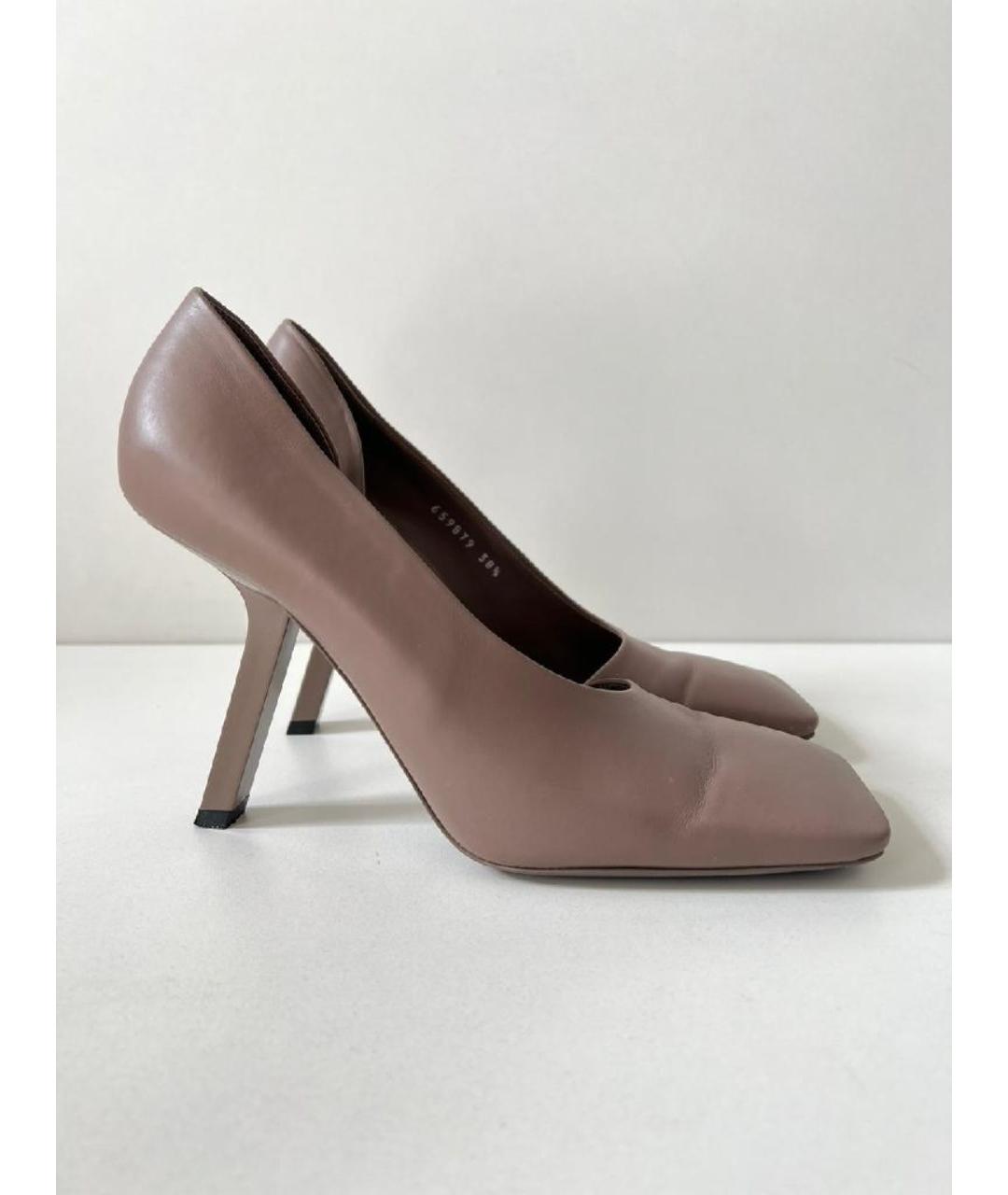 BALENCIAGA Бежевые кожаные туфли, фото 8