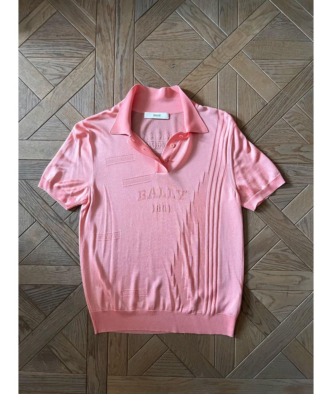 BALLY Коралловая вискозная футболка, фото 3