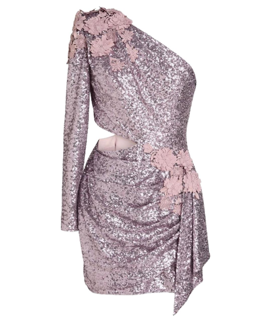 ZUHAIR MURAD Фиолетовое шелковое коктейльное платье, фото 1