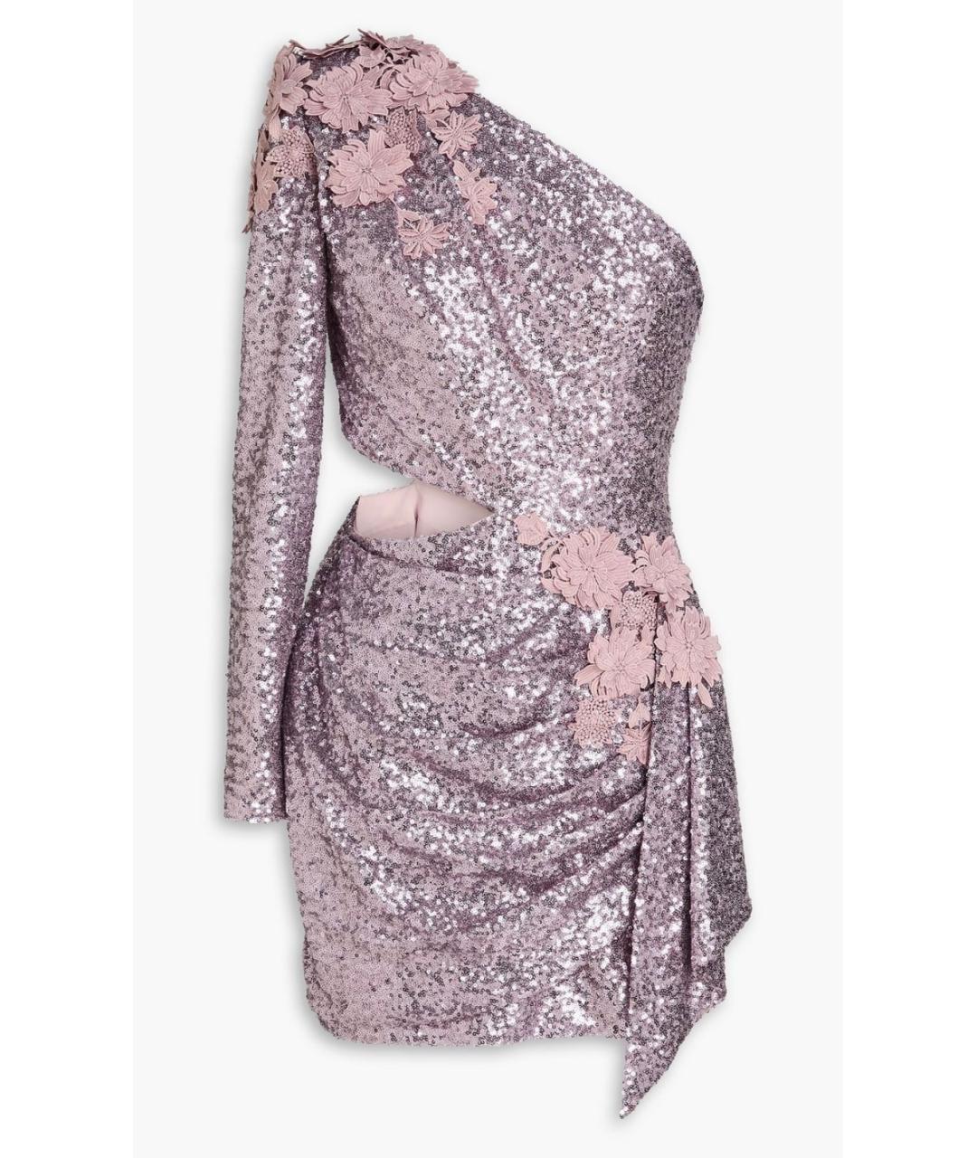 ZUHAIR MURAD Фиолетовое шелковое коктейльное платье, фото 4