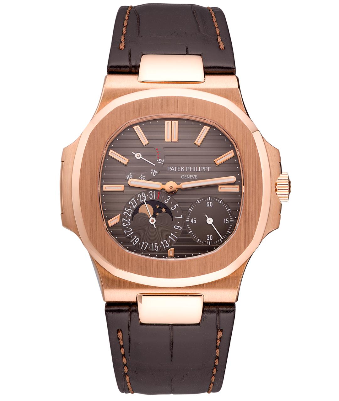 PATEK PHILIPPE Коричневые часы из розового золота, фото 1